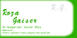 roza gaiser business card